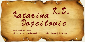 Katarina Dojčilović vizit kartica